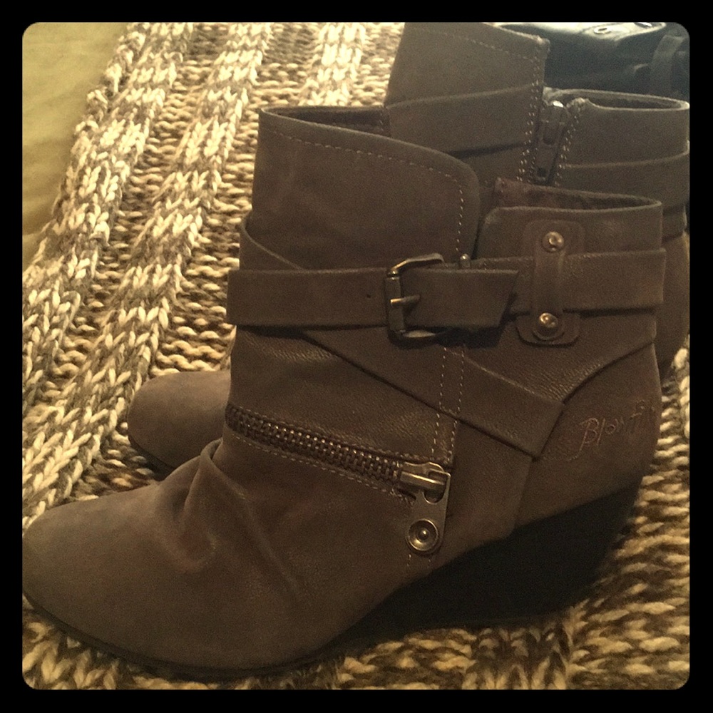 Blowfish grey wedges, size 7 1/2, brand new